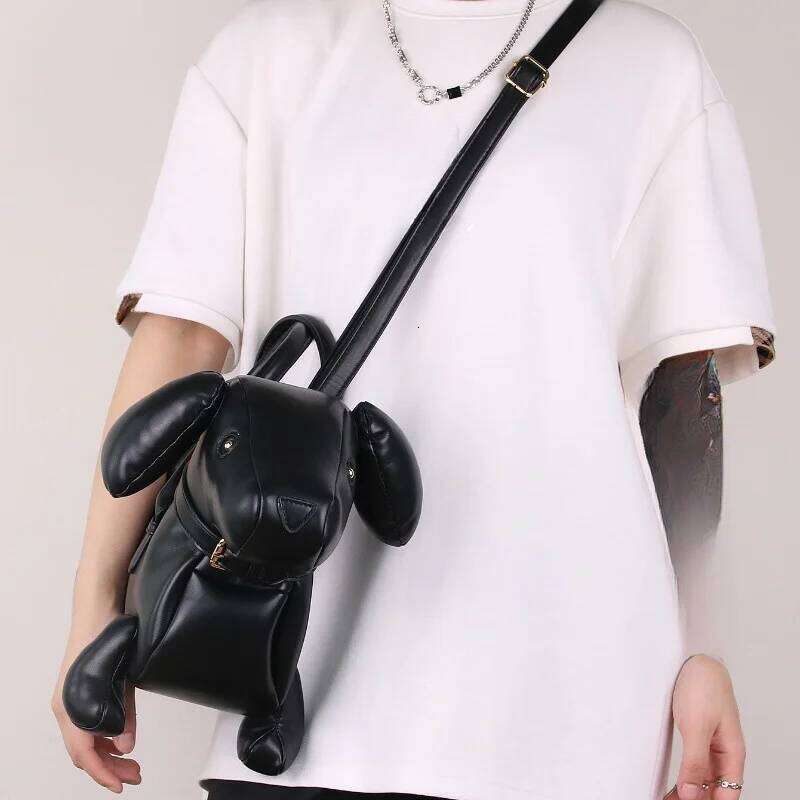 Women's Fashion Creative Design Cute Dachshund Handbag PU Soft Leather Shoulder Messenger Bag