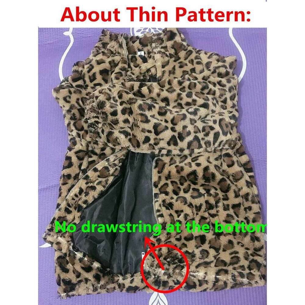 Winter Warm Jacket Women Vintage Leopard Stand Collar Zipper Fuzzy Outwear Lady Loose Faux Mink Fur Plush Top Coat High Street