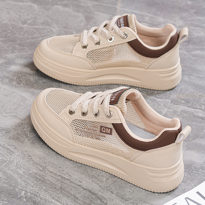 Women S New Summer Single White Shoes Casual Shoes Breathable Thin Flat Versatile Casual Mesh Sports Sneakers Ddmysaturn
