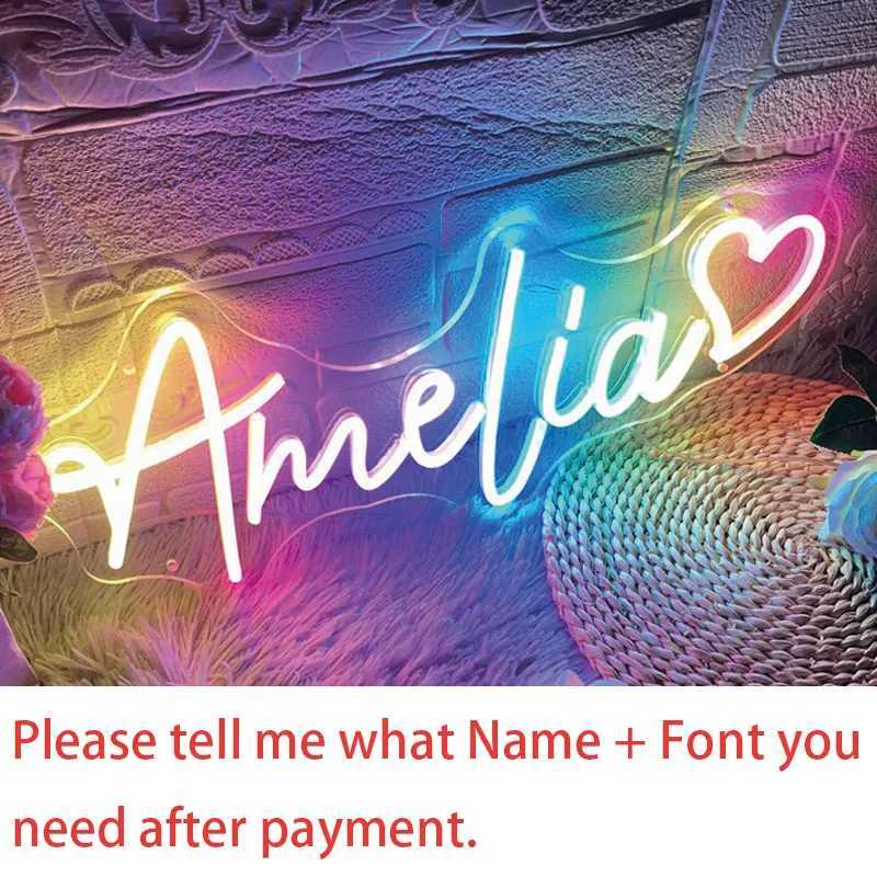 Private Custom RGB Neon Sign for Name Design Party Birthday Room Decor Bedroom Bar Shop Neon Light LED Sign Personalized GiftsXJ250602