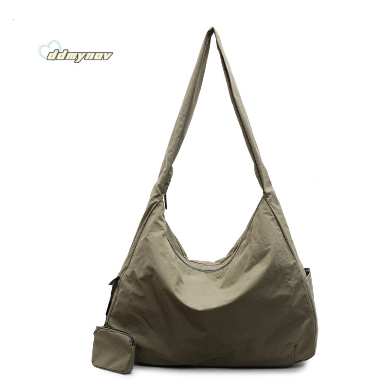 Women's Crossbody 2025 New Simple Large Capacity Lazy Style Shoulder Korean Version Tote Bag ddmynov