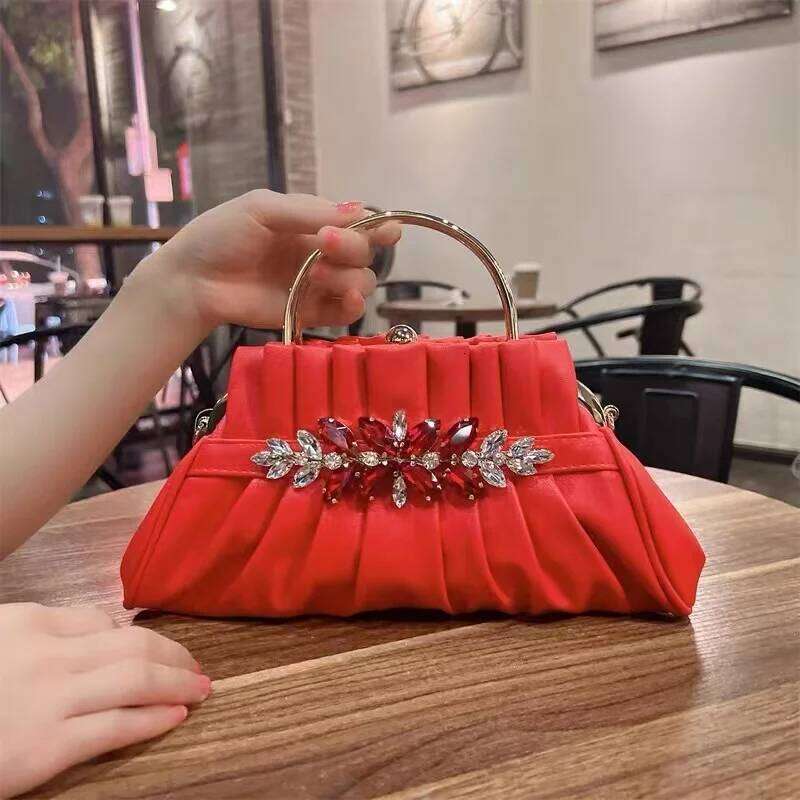 High Quality Crystal Shiny Dias Evening Fashion Women Handbag Wedding Party Clutch Purse Female Shoulder Crossbody Bag
