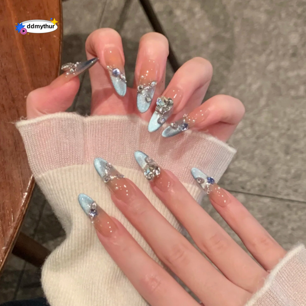 10 Pieces of Code-Separated Rich Girl Fairy Temperament Sparkling Atmosphere Internet Celebrity Style Detachable Wearable Nail Stickers ddmythur