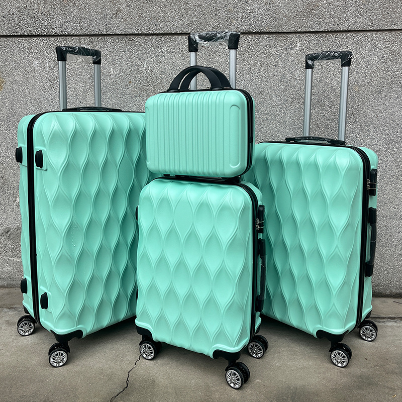 Four piece luggage set, expandable hard shell ABS material, equipped with dual universal wheels and TSA lock, suitable for long-distance travel (12/20