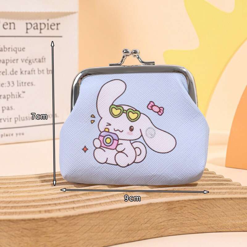 Kuromi Purse for Girls Cartoon Cute Children's Girly Heart Coin Pouch Key Bag Mini Portable