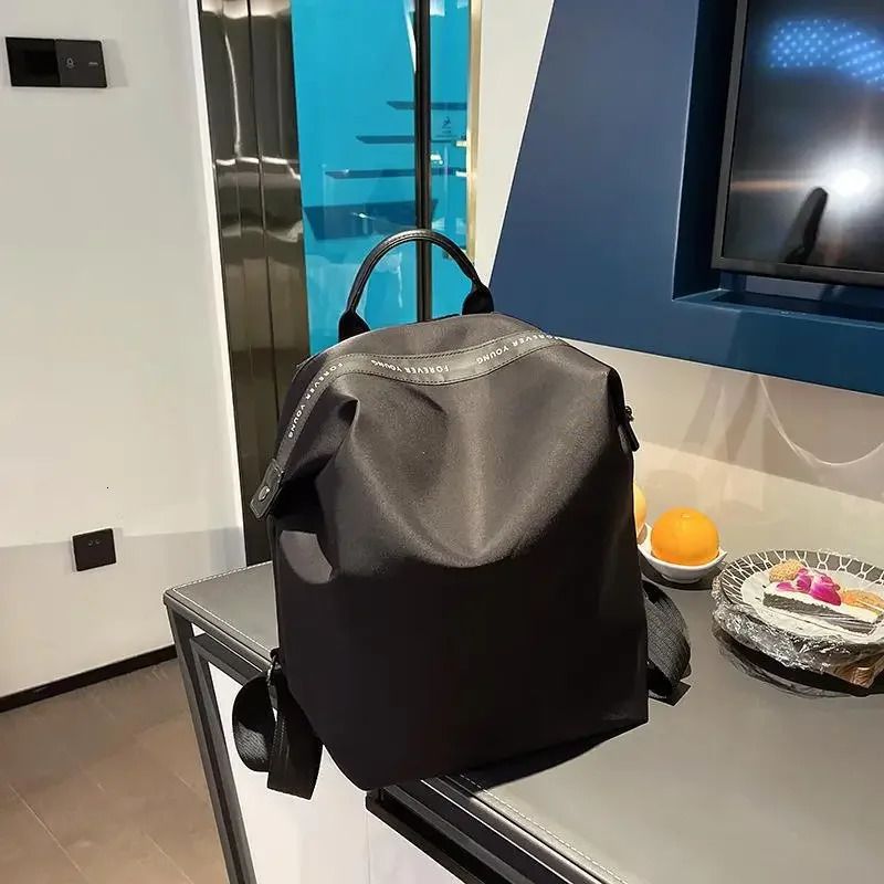 Of The Season Fashionable Minimalist Nylon Canvas Backpack Universal Double Shoulder Bag for Books Simple Versatile 250530