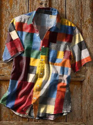 2025 Men's Short Sleeve Summer Cuban Shirt Retro Hawaiian Loose Style Versatile New Trendy Clothing Ins