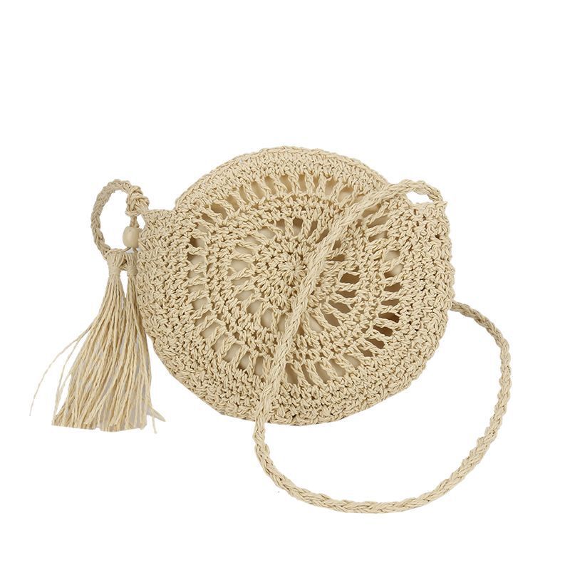 designer 2025 New Handwoven Bag for Women Summer Trend Super Popular Shoulder Bag Beach Vacation Crossbody Straw Woven Small Round Bag