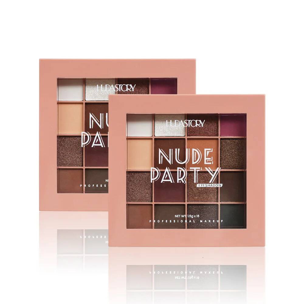 16 plate pearlescent matte brown earth color waterproof easy colored eye shadow