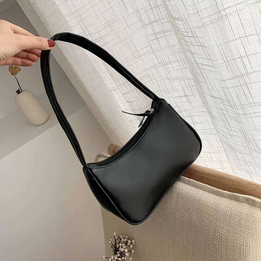 Women's Bags Designer French Women's PU Leather Shoulder Bag Elegant Solid Armpit Purses High Quality Ladies Underarm Bags Designer Handbag