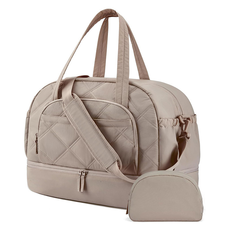 New with Shoe Compartment Down Luggage for Women Lightweight Sports Carry-on Travel Bag