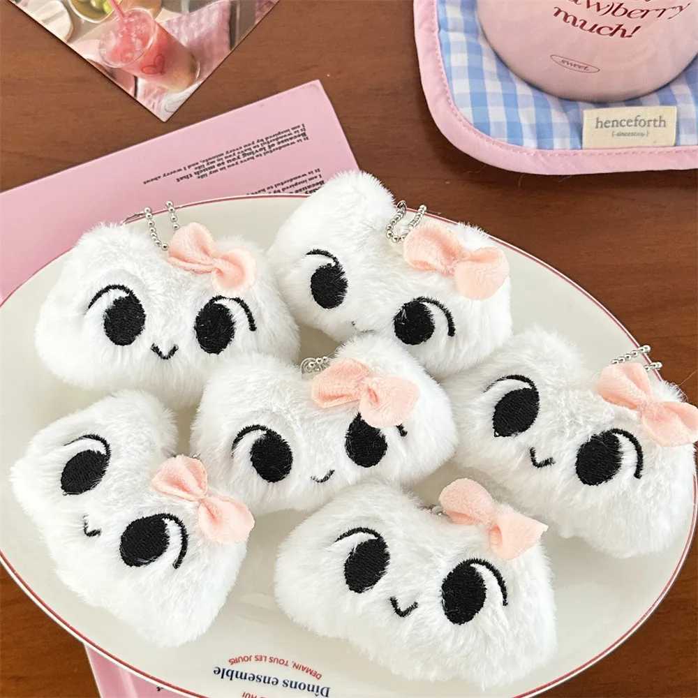 2Pcs New Cute Plush Kitten Doll Pendant Girl Heart Backpack Pendant Super Cute Keychain Doll AccessoriesXJ250602