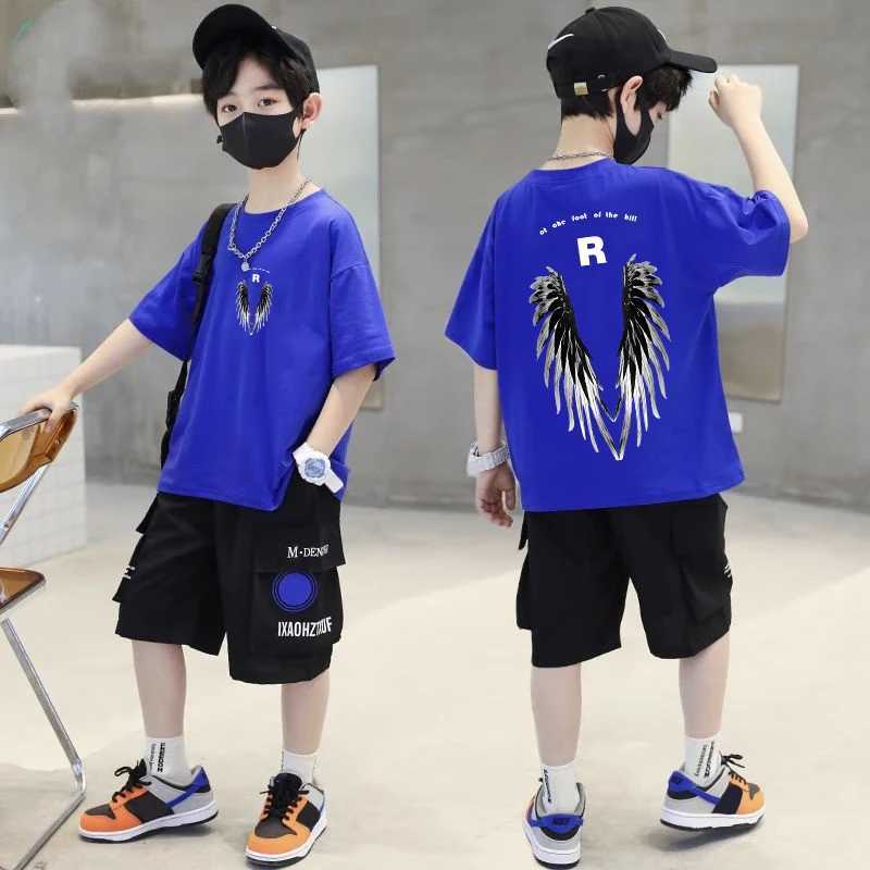 2023 Summer Kids Clothes Streetwear Cartoon Print T Shirt 100% Cotton Tops Children Boys Girls Clothes Short Sleeve O-Neck Tees T250603