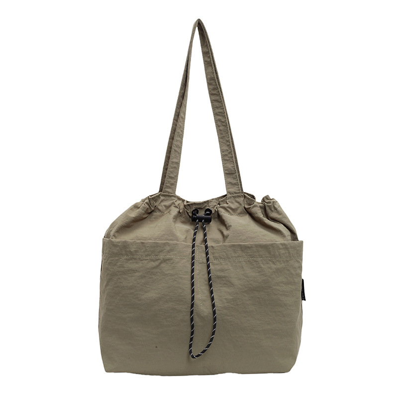 New Lightweight Large Capacity Travel Bucket for Women, Casual Nylon Shoulder Bag, Artistic Girl Crossbody Bag Trend