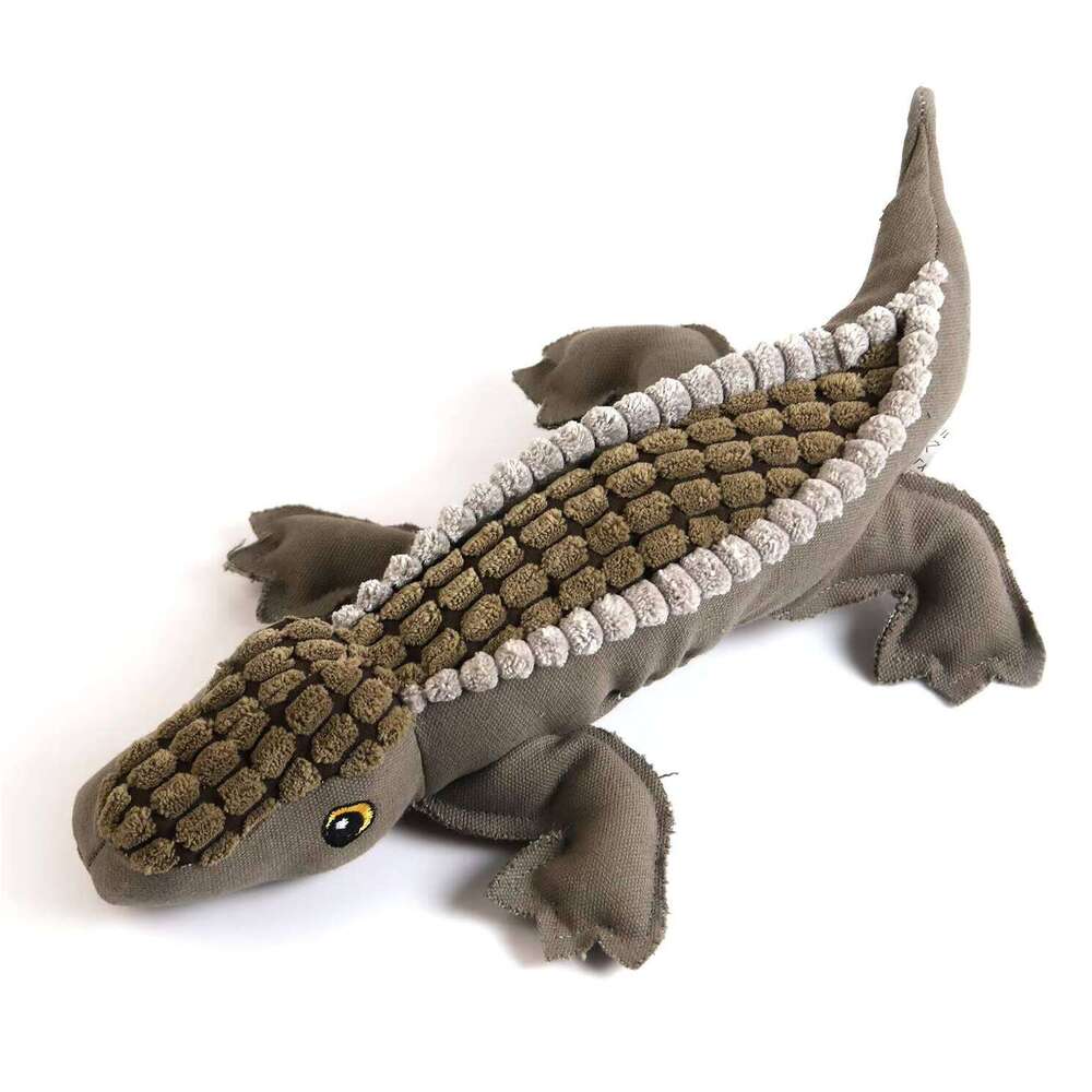 Cute Fashion Gray Squeaky Teething Pet Plush Dog Toy Y260128