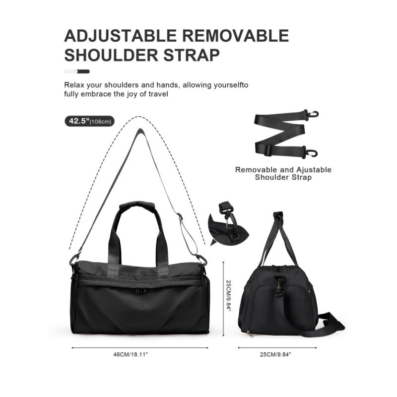 Unisex Gym with Shoe Compartment Sports Duffel Waterproof Travel Carry Yoga Bag