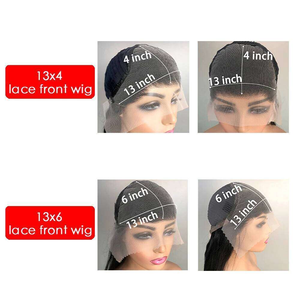 40 42 Inch Curly Front Human Hair Wigs For Black Women Pre Plucked Transparent 13x4 Deep Wave Frontal 13x6 Hd Lace Wig