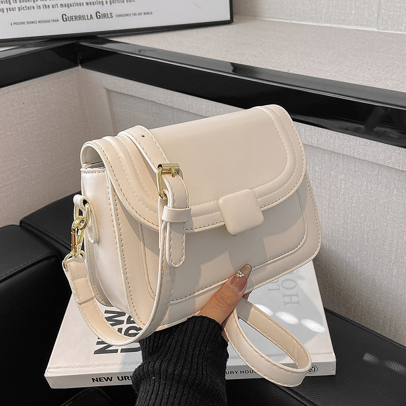 designer Niche Design Korean Style Simple Small Square Bag 2025 New Solid Color Fashion Single Shoulder Versatile Internet Celebrity Crossbody Women&#