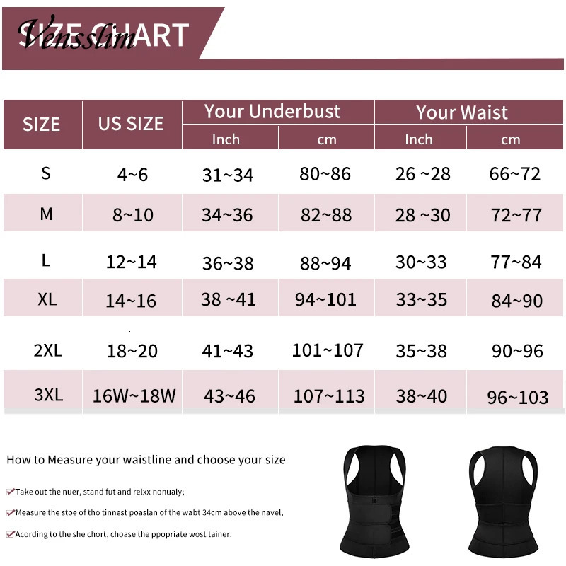 Women Waist Trainer Vest Body Shaper Neoprene Sauna Sweat Suit Slimming Sheath Workout Corset Top Shapewear Fitness Trimmer Belt 250528