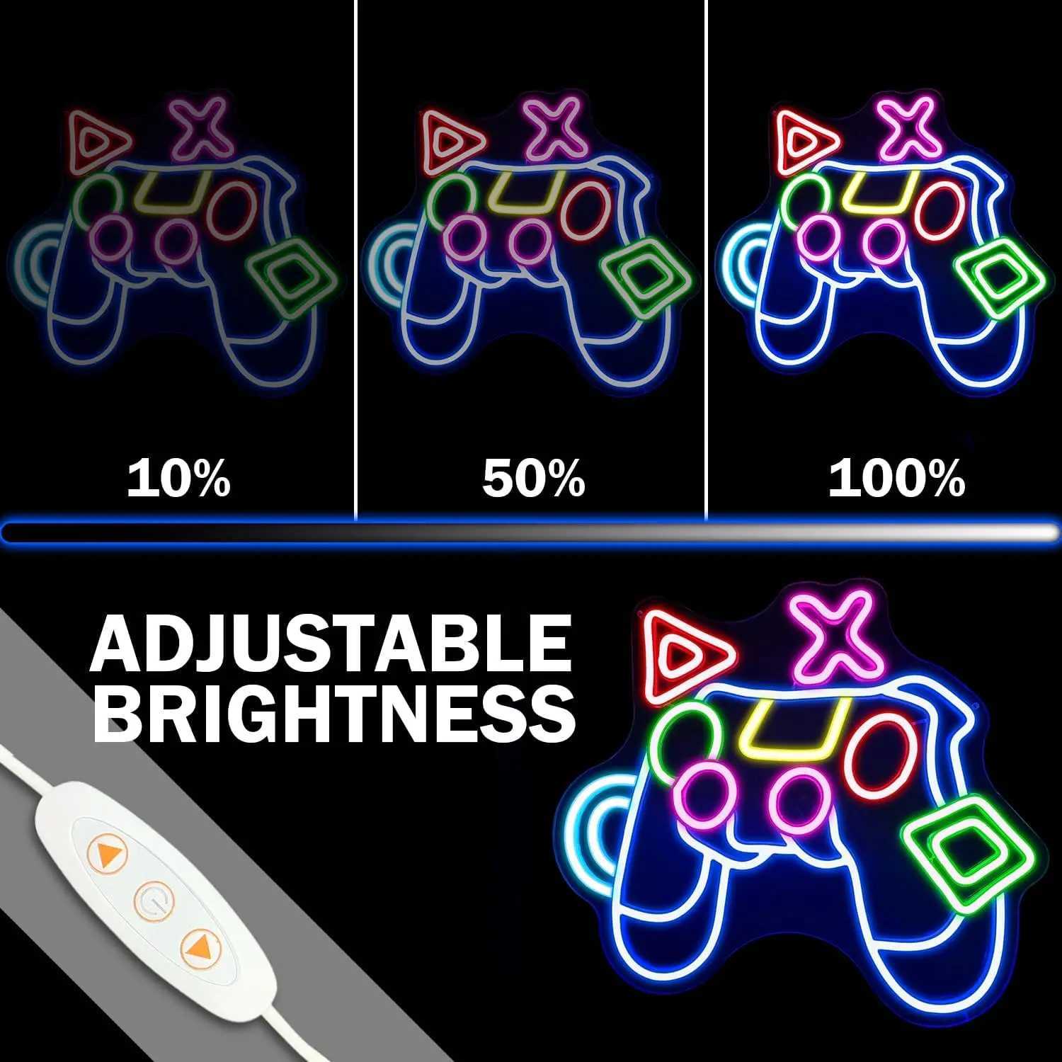 Game Neon Sign LED Neon Light for Wall Decor USB Powered for Bedroom Bar Shop Game Room Man Cave Decor Gift for Game Lover XJ250602