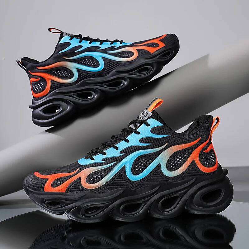 YRZL Men's Breathable Casual Sports Lightweight Non Slip Running Shoes Thick Bottom Comfortable Sneakers for Men