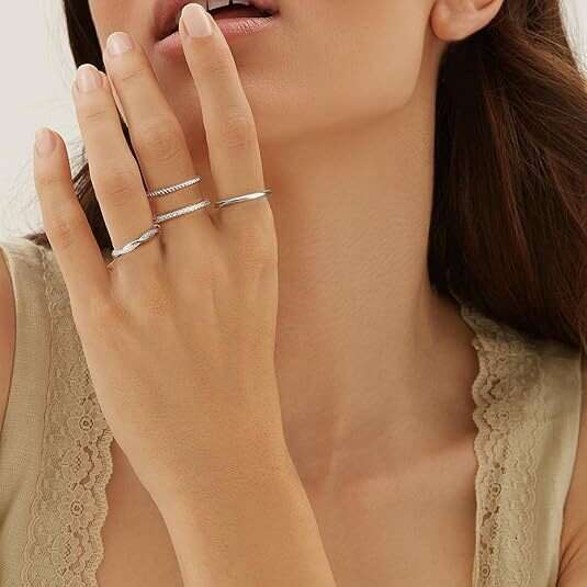 womens stackable zirconia thumb ring delicately designed with tarnishfree gold finish