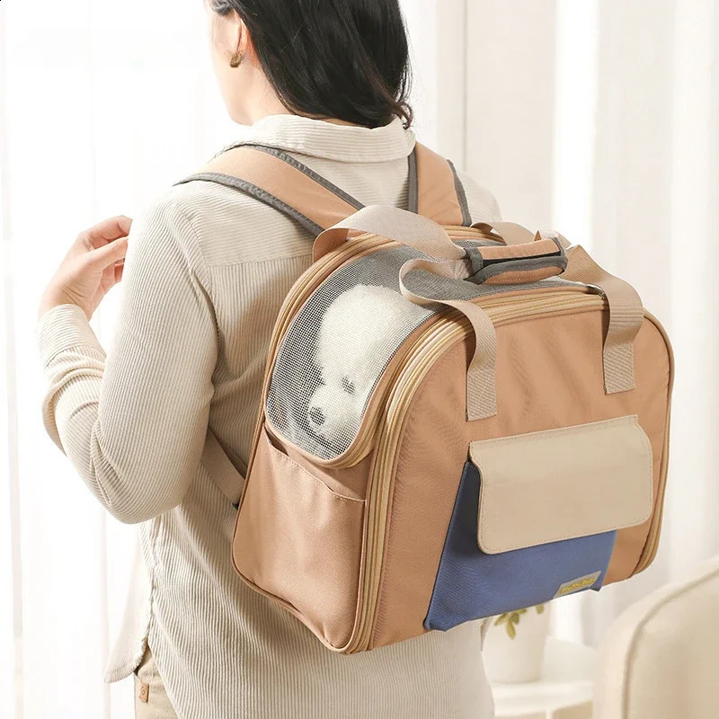 Pet Bag for Cats Travel Backpack and Transport for Dogs - Expandable Tunnel and Multiple Shoulder Strap Options 250526