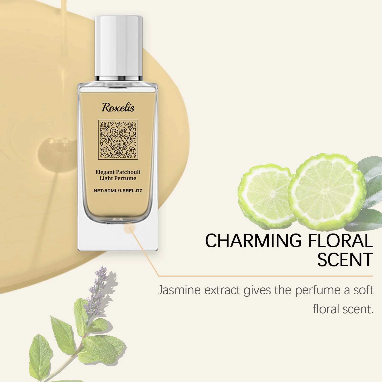 Roxelis 50ml Elegant Patchouli Perfume Light Fragrance Pheromone Release Charm Flirting Encourage Dating Glamour Scent Perfume M250603