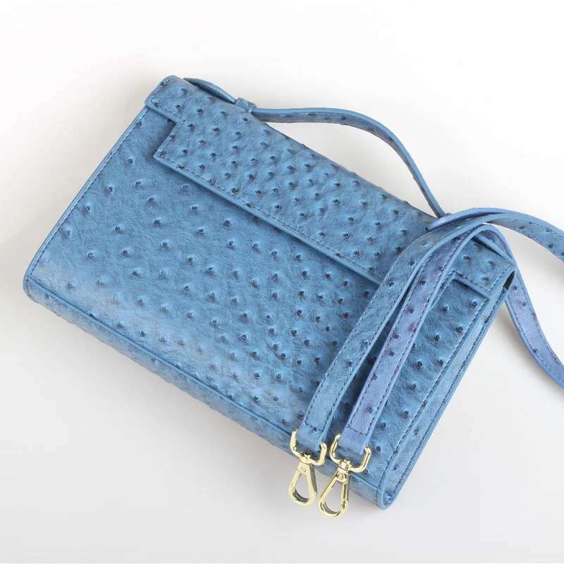 Brand Designer Ostrich Pattern Crossbody Bags For Women 2025 Simple Totes Shoulder Bag Lady Handbags And Purses