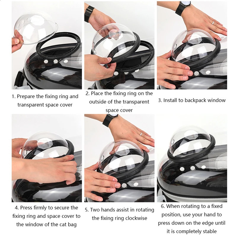 Pet Cat Carrying Bag Space Pet Backpacks Breathable Portable Transparent Backpack Puppy Dog Transport Space Capsule Bags 250526