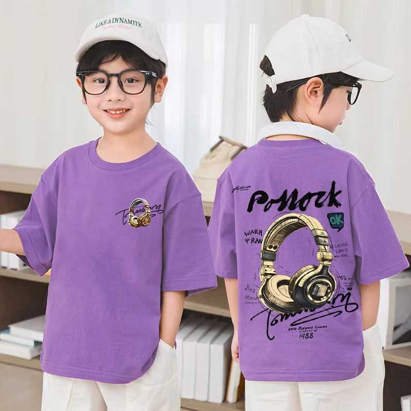 Children Short Sleeve T-shirts Korean Version Kids Clothing Boy Baby Cotton Tees 2-10 Years Summer American High Street Tops T250603