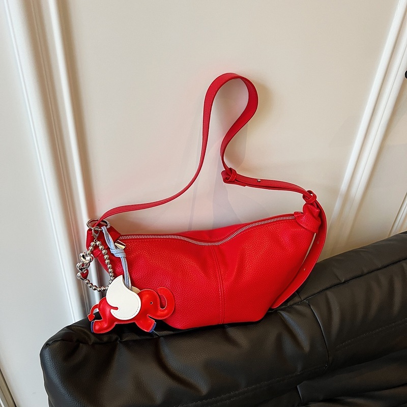 designer Delicate and Exquisite High-End Soft Leather Dumpling Bag for Women 2025 New Lightweight Niche Design Solid Color Single Shoulder Crossbody B