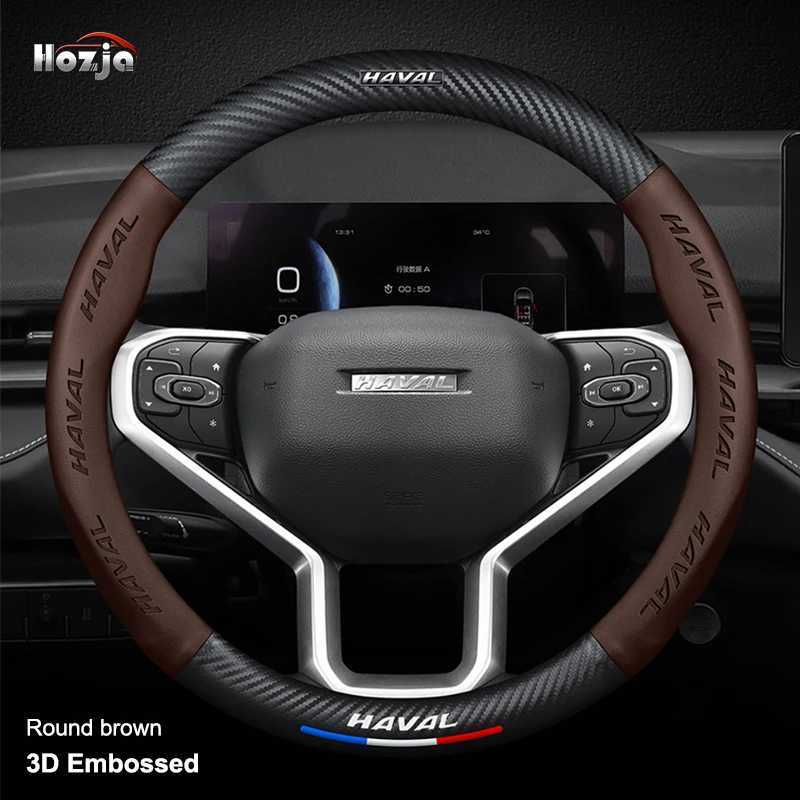 Carbon Leather Car Steering Wheel Cover for Great Wall Haval Jolion Dargo 2025 2024 2023 2022 2021 Non-slip Auto Accessories R250603