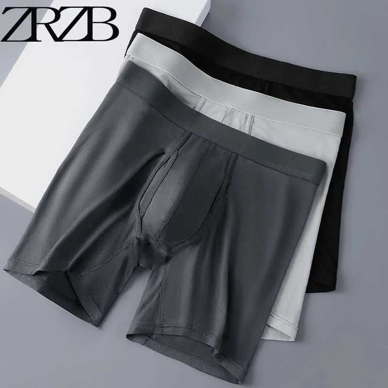 3/Pack Mens panties Bamboo Fiber Solid Color Boxers Man Sexy Long Boxershorts Briefs Breathable Underwear for Men Plus Size XXL W250603