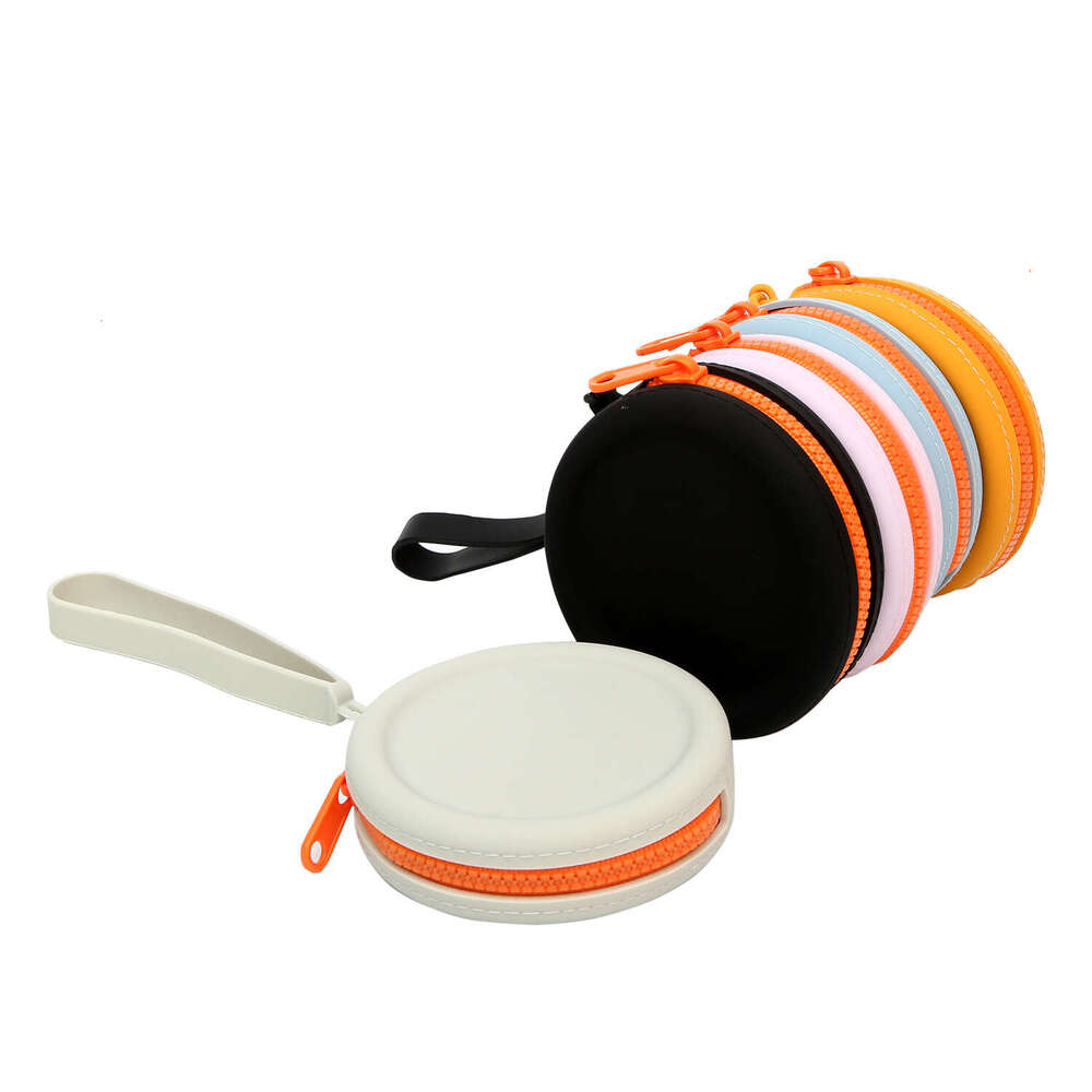 New Round Coin Purse Portable Data Cable Waterproof Bag Earphone Jewelry Silicone Storage Pouch