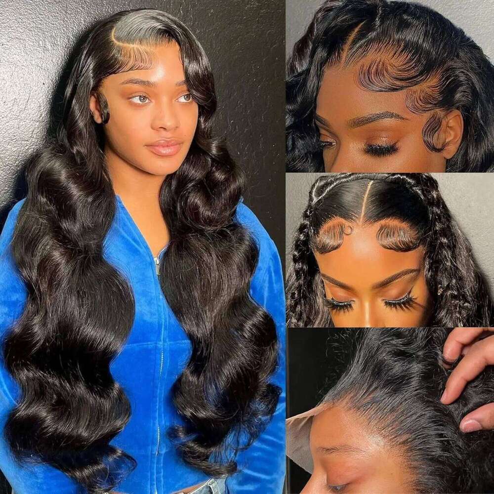 13x4 13x6 Body Wave Wigs 32 36 Inches Lace Front Human Wig Pre Plucked With Baby Hair For Women 200 Density