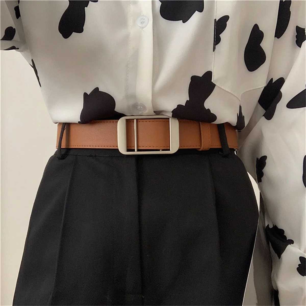 Unisex Free Size PU Leather Belt For Women No-Hole Buckle Luxury Designer Jeans Waist Belt Men Fashion Non-Porous Soft Waistband XJ250602