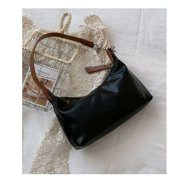 Women's Bags Designer French Style Niche Underarm Bag For Women New Fashionable Contrasting Color Handbag Single Shoulder Nylon Canvas Bags