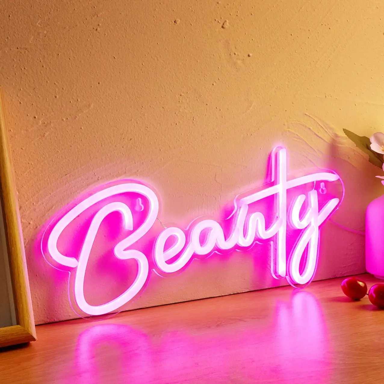 Chi-buy LED Neon Beauty USB Powered Neon Signs Night Light 3D Wall Art Game Room Bedroom Living Room Decor Lamp Signs XJ250602