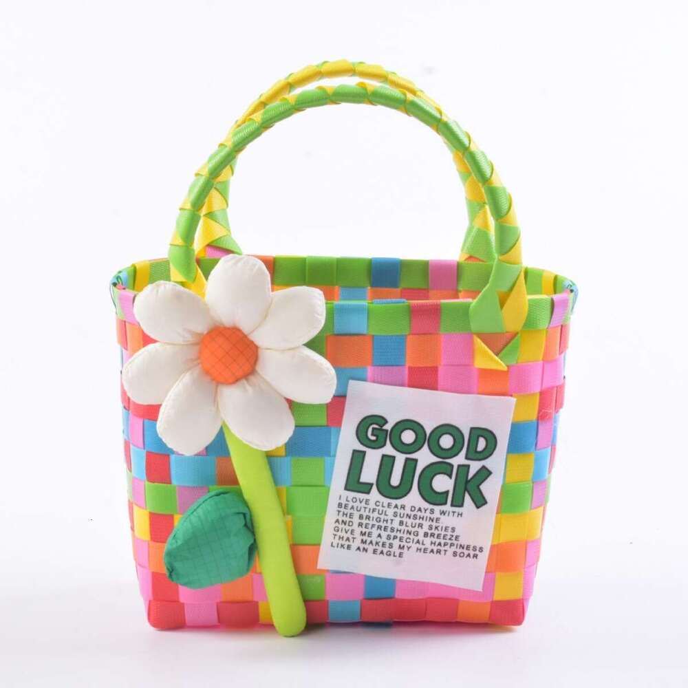 Gift Bag Internet Celebrity Plastic Woven Vegetable Storage Basket Handbag