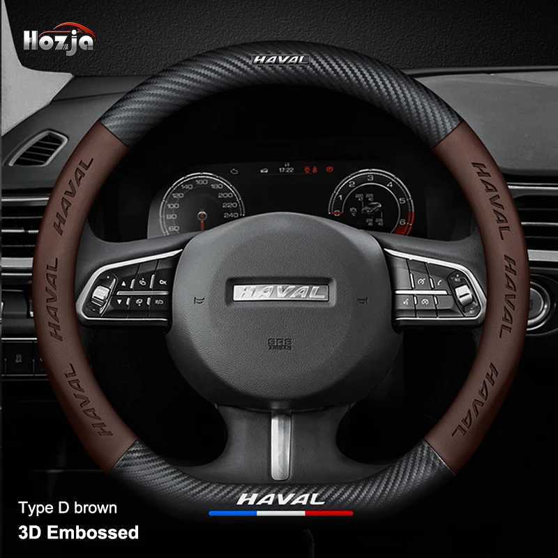 Carbon Leather Car Steering Wheel Cover for Great Wall Haval Jolion Dargo 2025 2024 2023 2022 2021 Non-slip Auto Accessories R250603