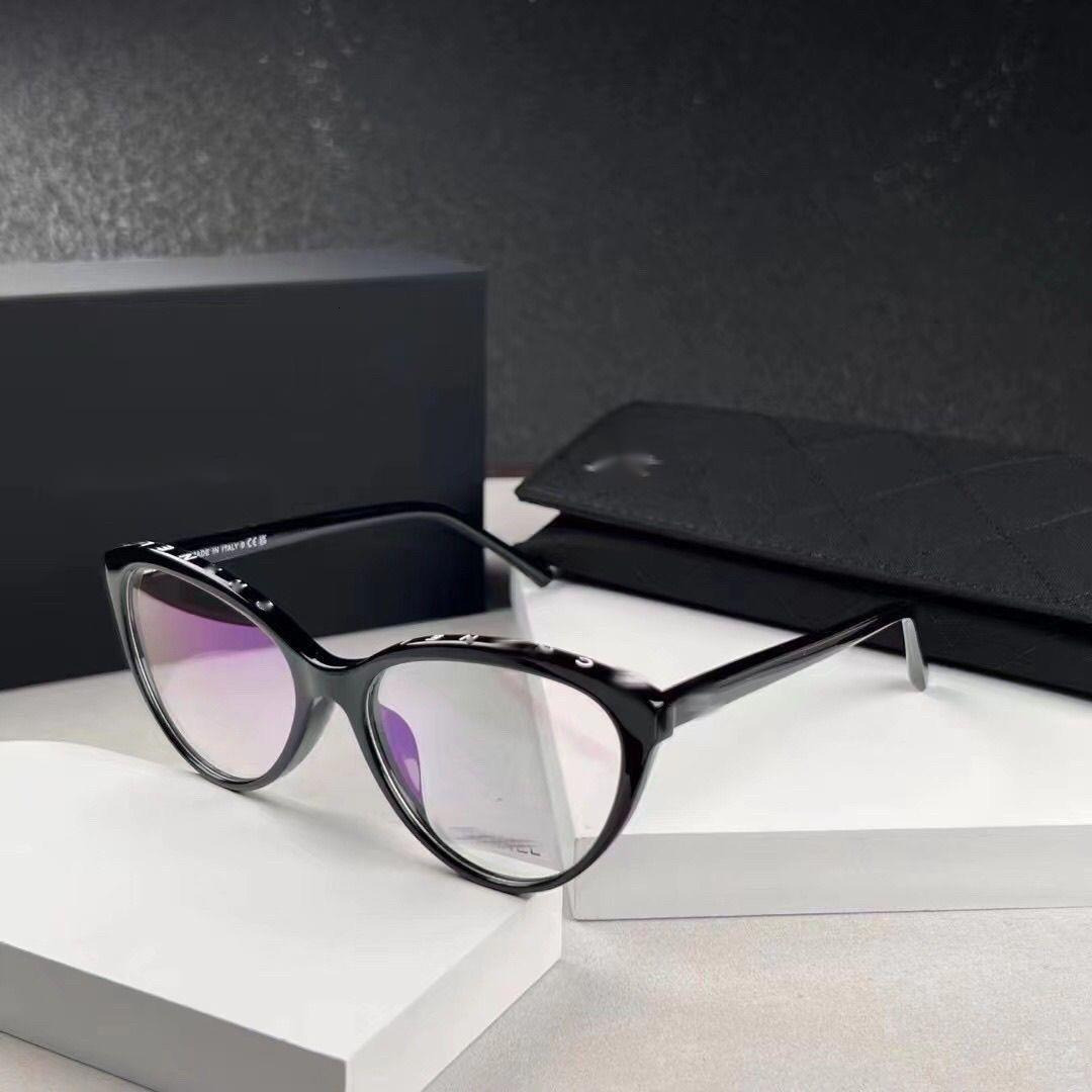 Designer Cc Sunglasses Woman Luxury 3393 No-Makeup Glasses Black Frame Myopia Customizable Prescription Blue Light