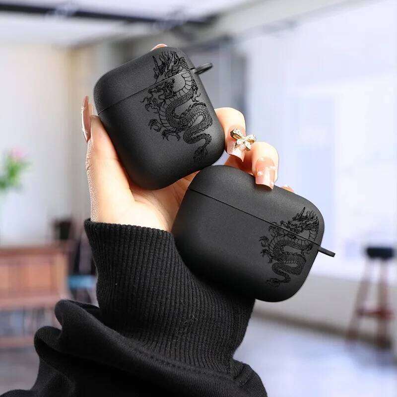 Dragon Design Earphone Pro/Pro2 TPU Wireless Bluetooth Cover for 3/4 Protector with Keychain Case