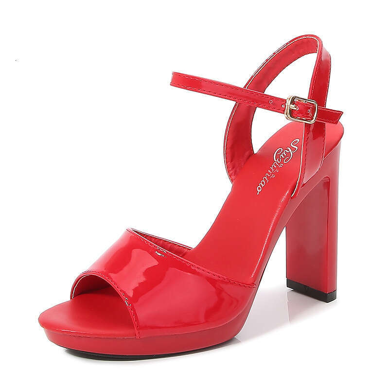 Super High Heels Runway Flat Stiletto Sexy Black Waterproof Platform 11Cm Heel Sandals Women Summer Wedding Shoes High Heels Platform High Heels