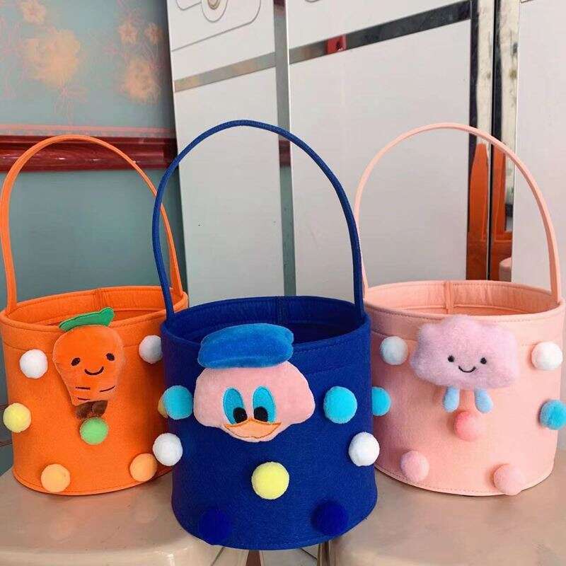 Hug Bucket New Cartoon Felt for Baby Full Moon Banquet Return Gift Bag Children's Handbag