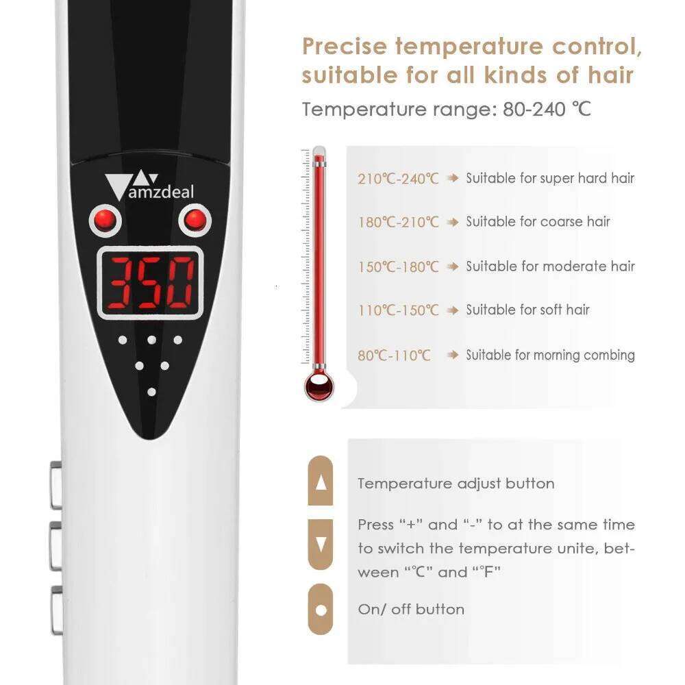 Professional Straightener Titanium Keratin Flat Iron High Temperature Salon Hair Styling Tools Dual Voltage