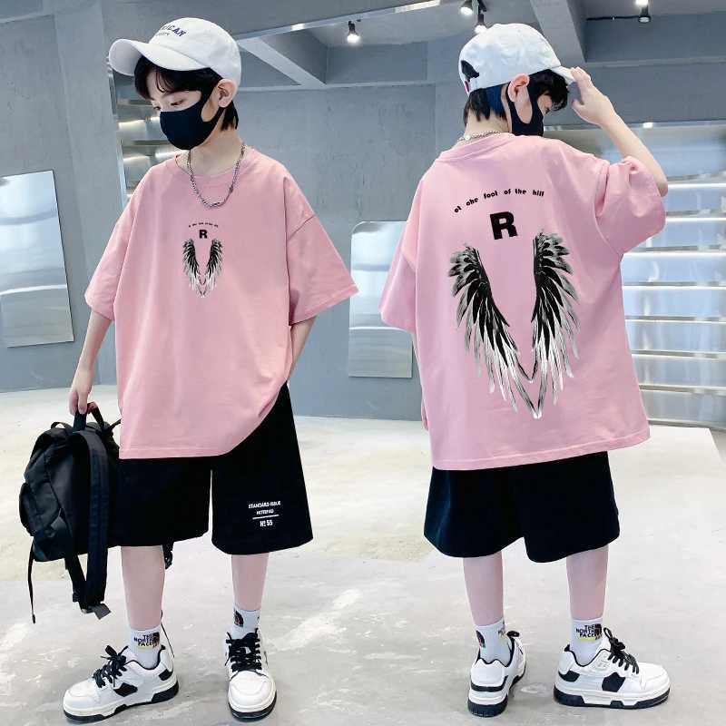 2023 Summer Kids Clothes Streetwear Cartoon Print T Shirt 100% Cotton Tops Children Boys Girls Clothes Short Sleeve O-Neck Tees T250603