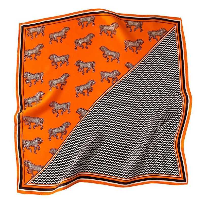 New 100% Natural Real Silk Scarf Fashion Women Summer Beach Small 53*53cm Neck Scarves Shawl Bandana Hijab Pashmina Poncho 2023 W250602