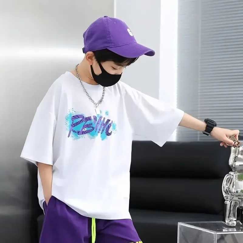 100% Cotton Fashion Kids T-Shirt Summer Street Cartoon Printed T-Shirt Boys or Girls Clothing Kids Short Sleeve Top T250603