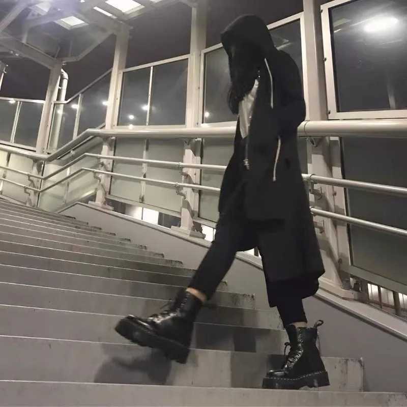 Minimalist Women Boots Casual Shoes Leather Chelsea Ladies Classic Punk Female Goth Shoes High Platform Boots Women Botas Mujer XJ250602